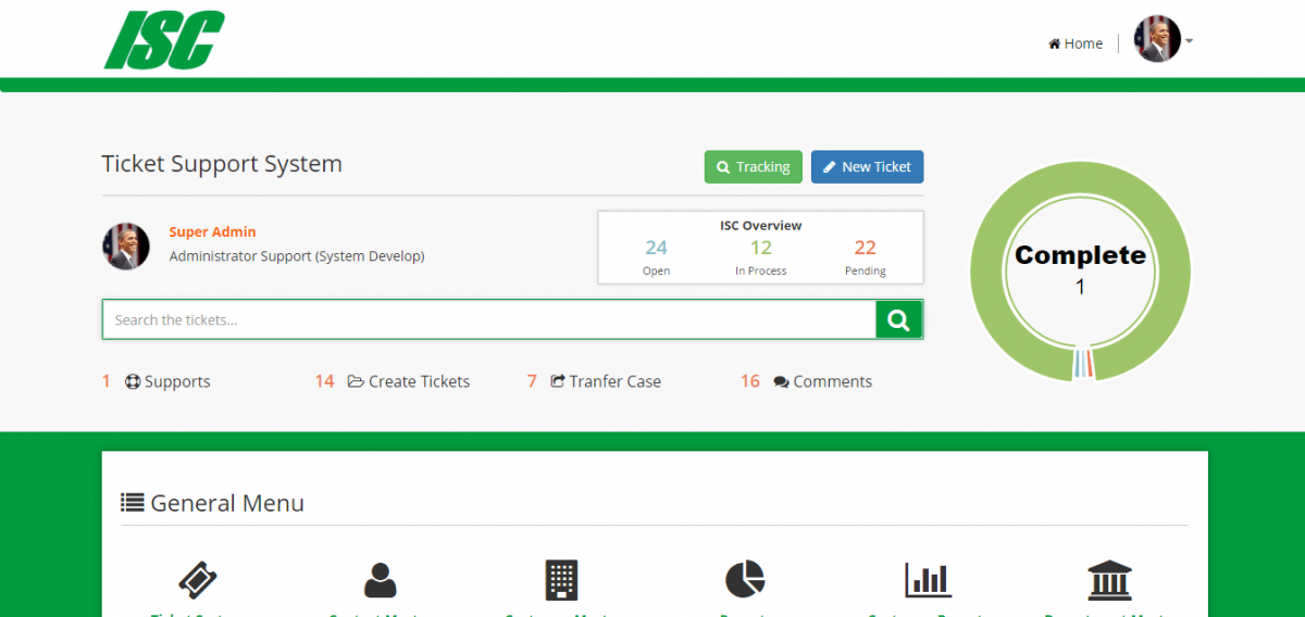 Ticket support system - ISC Co.,Ltd.
